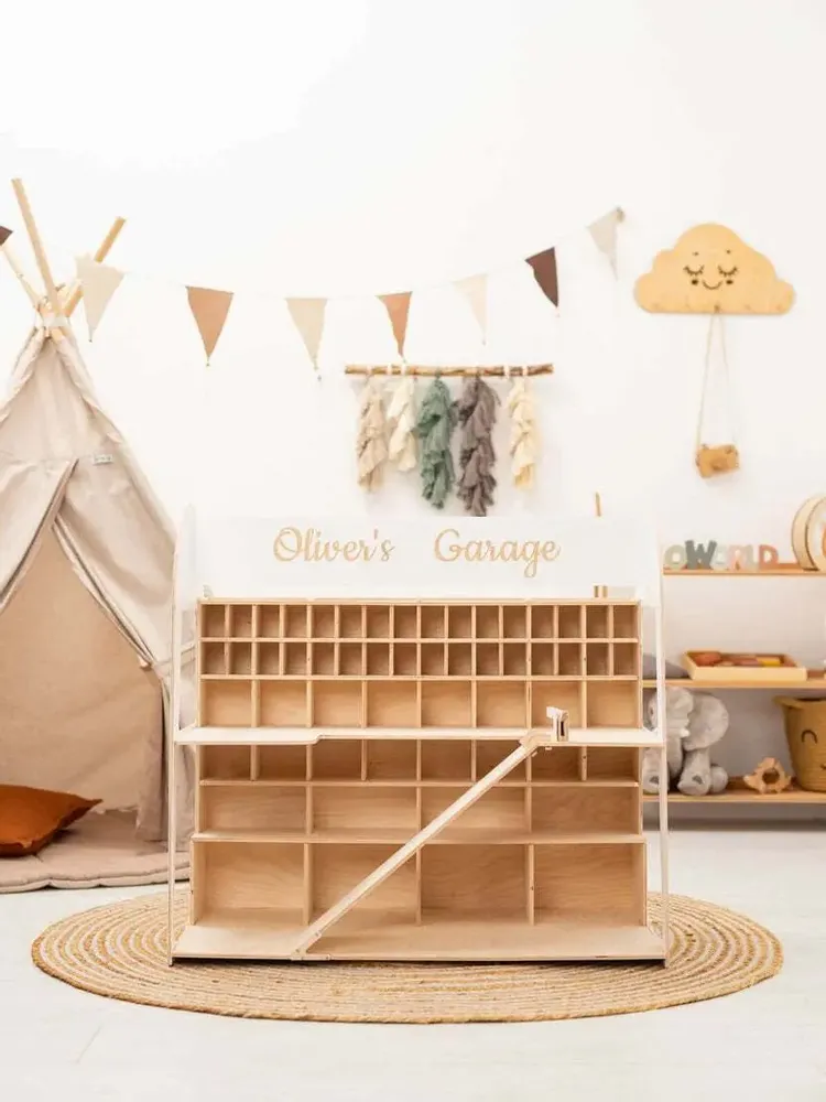 Objets de décoration - Garage de rangement pour petites voitures – Blanc - ENJOY THE WOOD