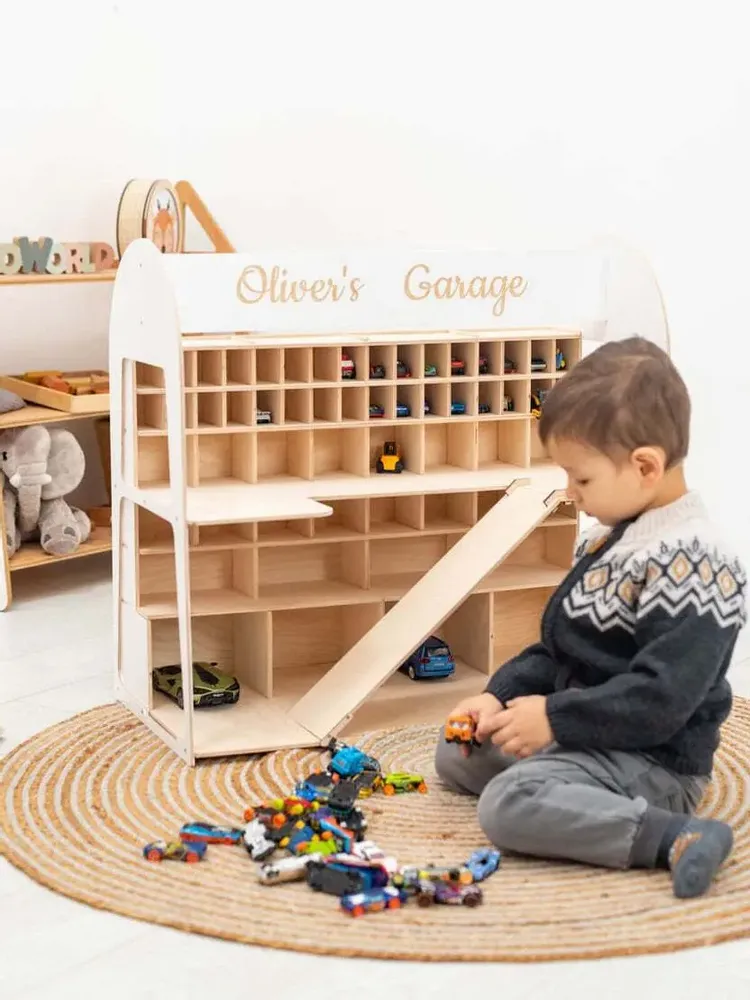Objets de décoration - Garage de rangement pour petites voitures – Blanc - ENJOY THE WOOD