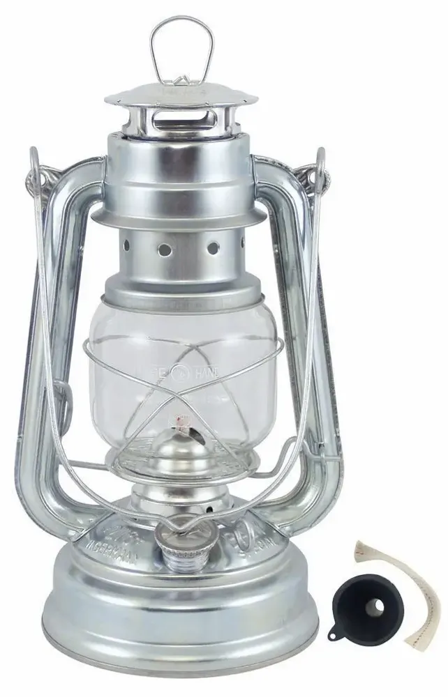 Lampes de table extérieures - Lampe tempete finition Zinc, H. 250 mm - TRADE WINDS