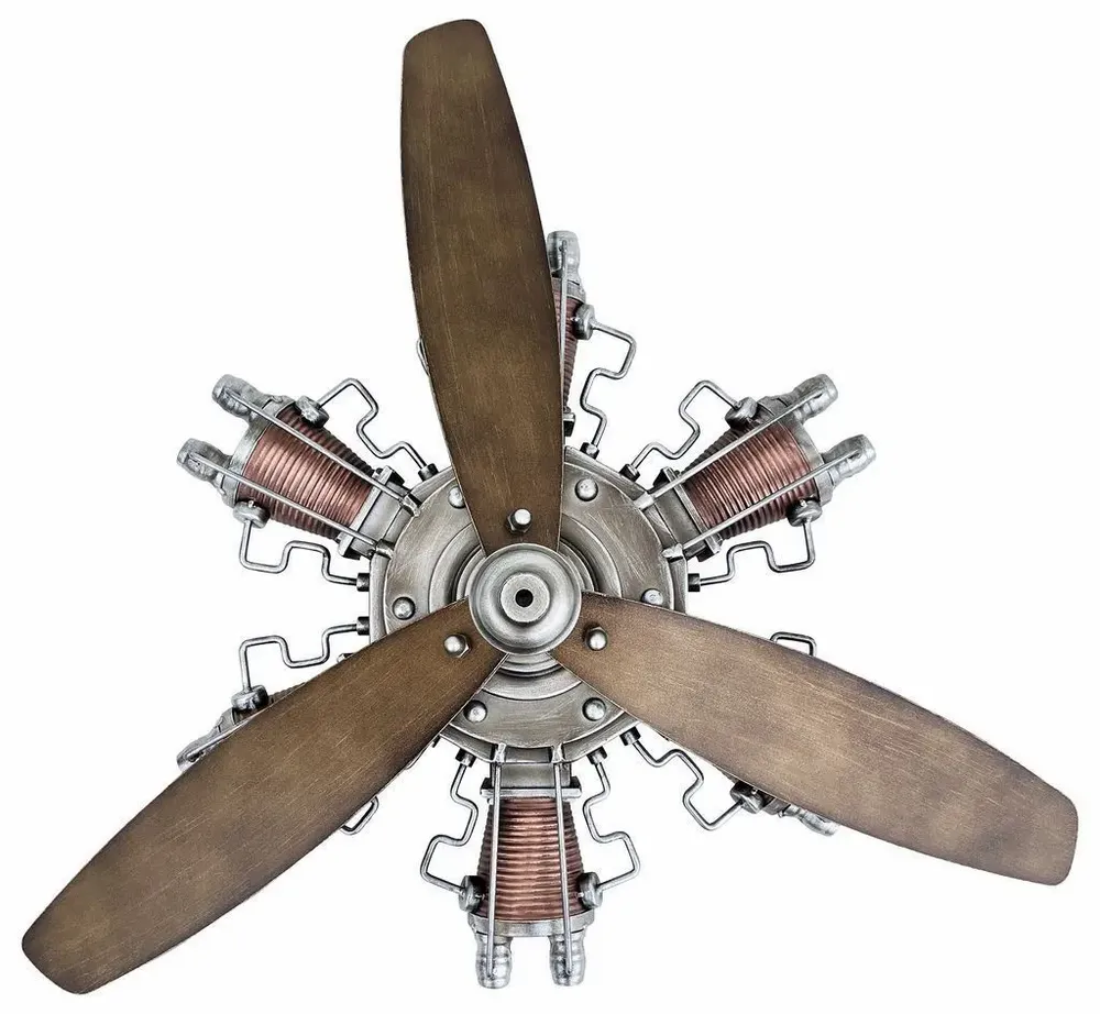 Other wall decoration - Wall propeller, three-bladed, antic copper, 26" x 7" x 23"1/2 - TRADE WINDS