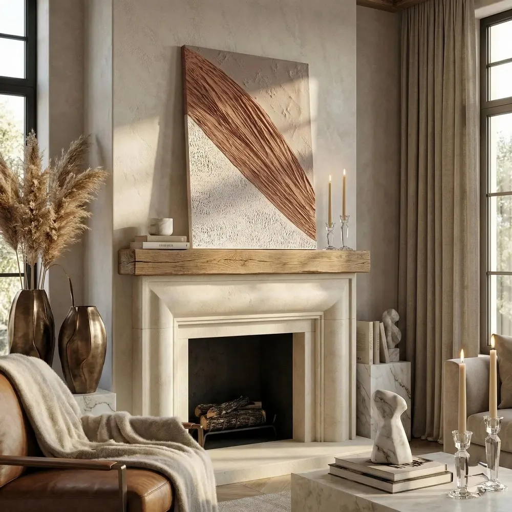 Other wall decoration - Earth Strata: Handmade Textured 3D Relief Painting - SARMAL DESIGN