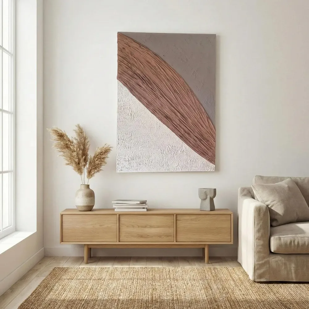Other wall decoration - Earth Strata: Handmade Textured 3D Relief Painting - SARMAL DESIGN
