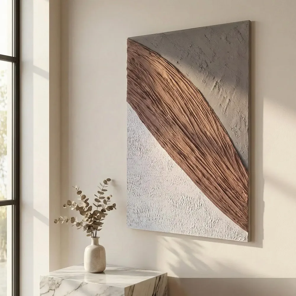 Other wall decoration - Earth Strata: Handmade Textured 3D Relief Painting - SARMAL DESIGN