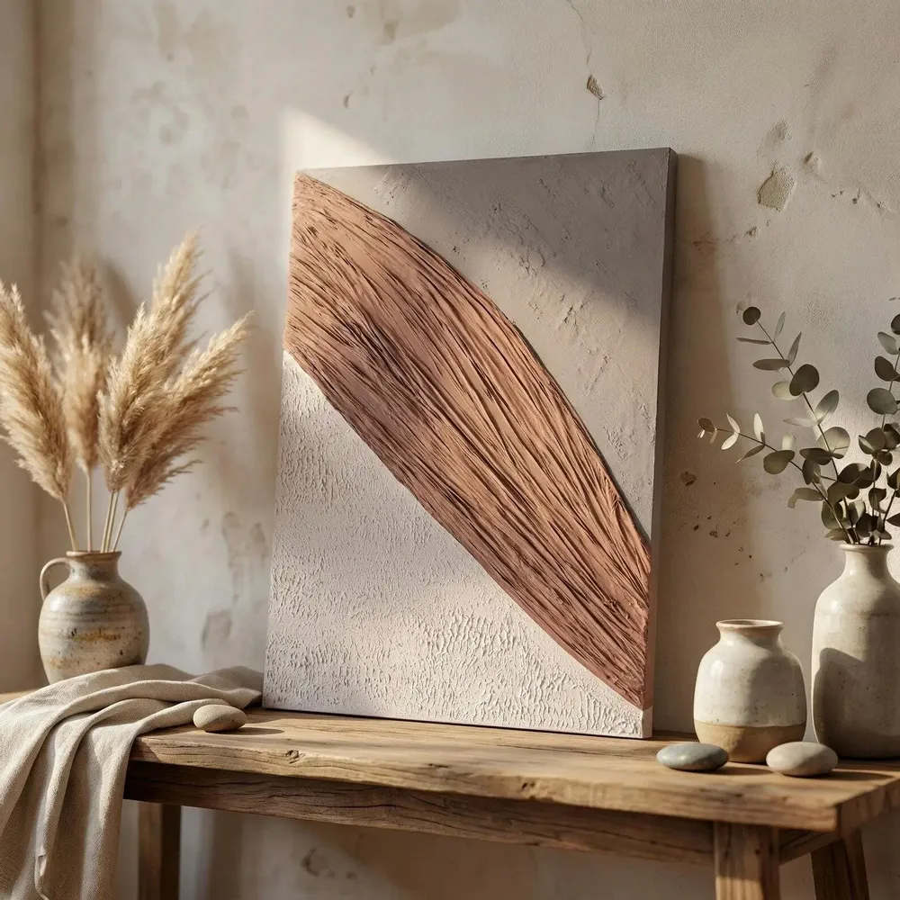 Other wall decoration - Earth Strata: Handmade Textured 3D Relief Painting - SARMAL DESIGN