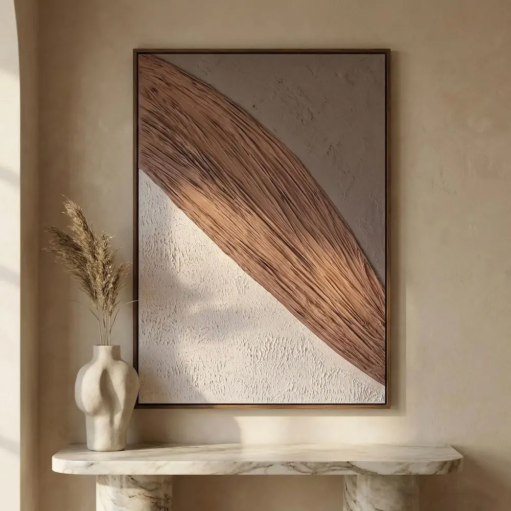 Other wall decoration - Earth Strata: Handmade Textured 3D Relief Painting - SARMAL DESIGN