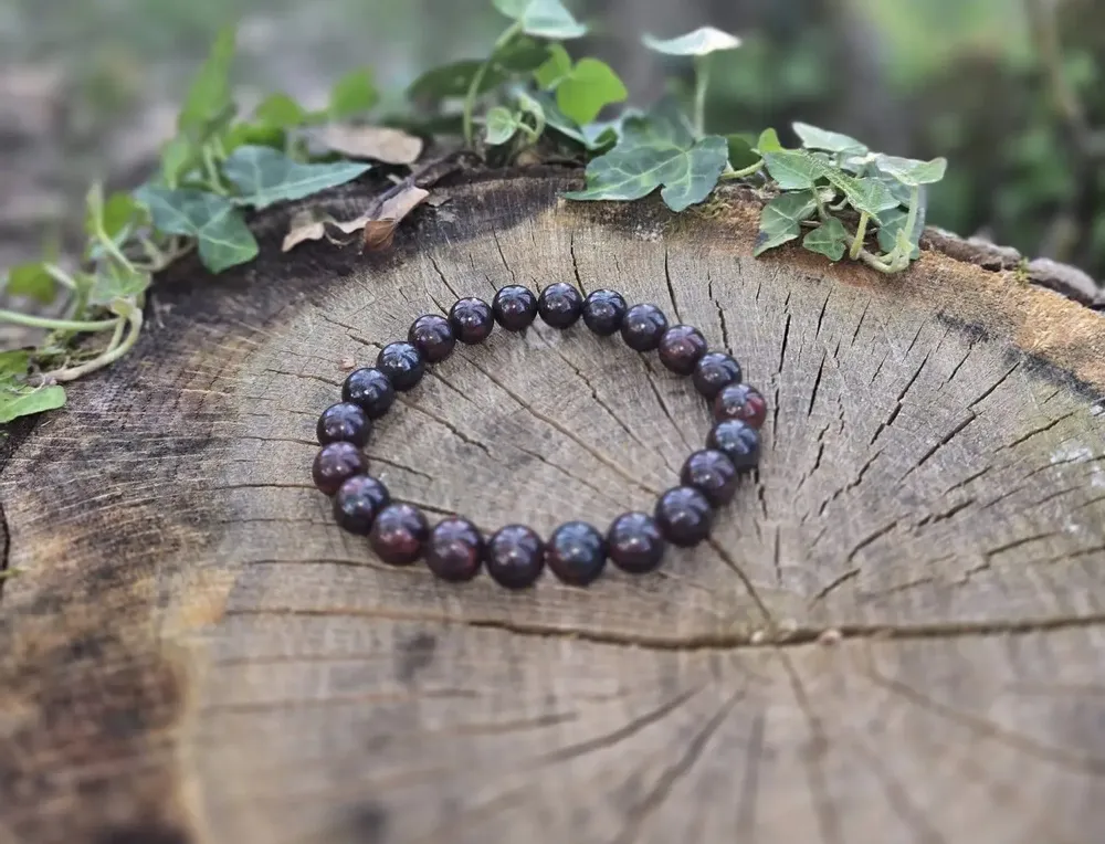 Bracelets - BRACELET PIERRE RONDE OEIL DE FER - JOLIE JULIE