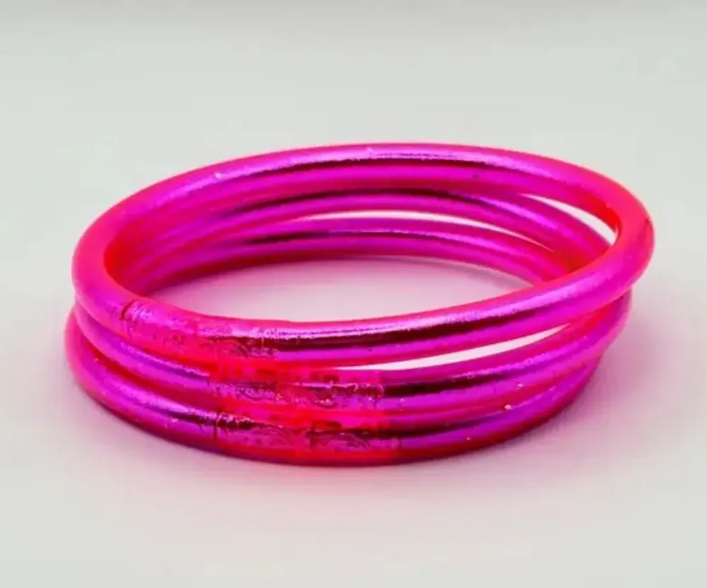 Bracelets - JONC BOUDHHISTE 5 MM PINK - JOLIE JULIE