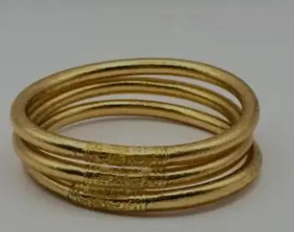 Bracelets - JONC BOUDHHISTE 5 MM LIGHT GOLD - JOLIE JULIE