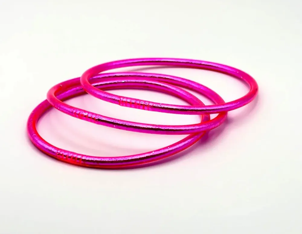 Bracelets - Jonc  bouddhiste fin 2 mm PINK - JOLIE JULIE