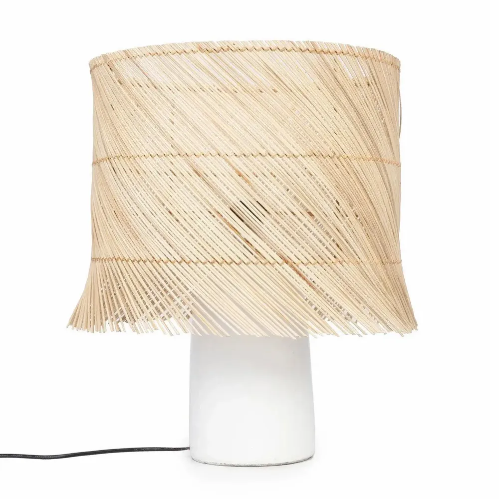 Lampes de table - La Lampe de Table en Rotin - Blanc Naturel - BAZAR BIZAR LIVING