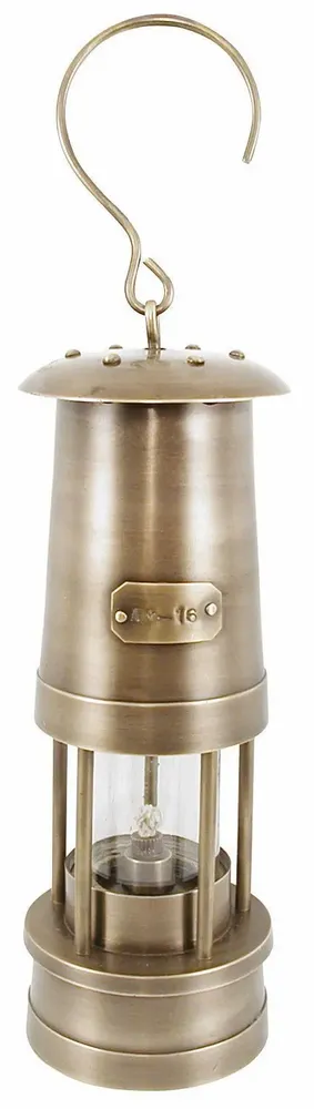 Objets de décoration - Lampe de mineur laiton vieilli 22cm - TRADE WINDS