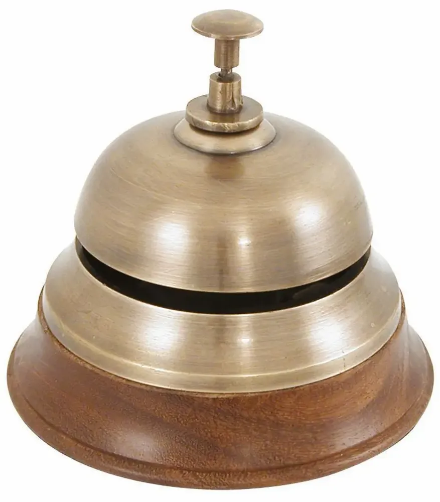 Objets de décoration - Cloche de comptoir, finition laiton vieilli, diam. 11 cm - TRADE WINDS