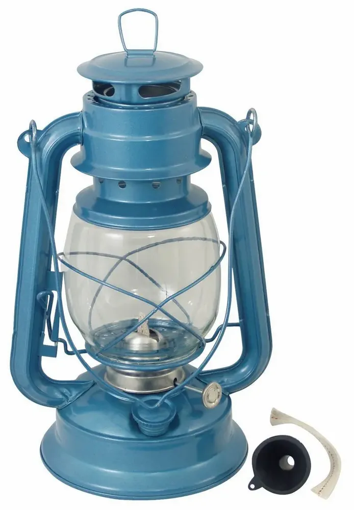 Lampes de table extérieures - Lampe tempete bleue, H : 28 cm - TRADE WINDS