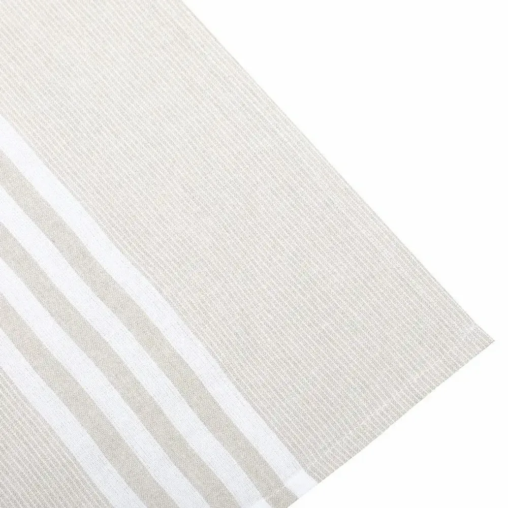 Torchons textile - Torchon de cuisine recyclé LINNEA, 4 motifs , Blanc/Lin 50x70cm - BY WILLE