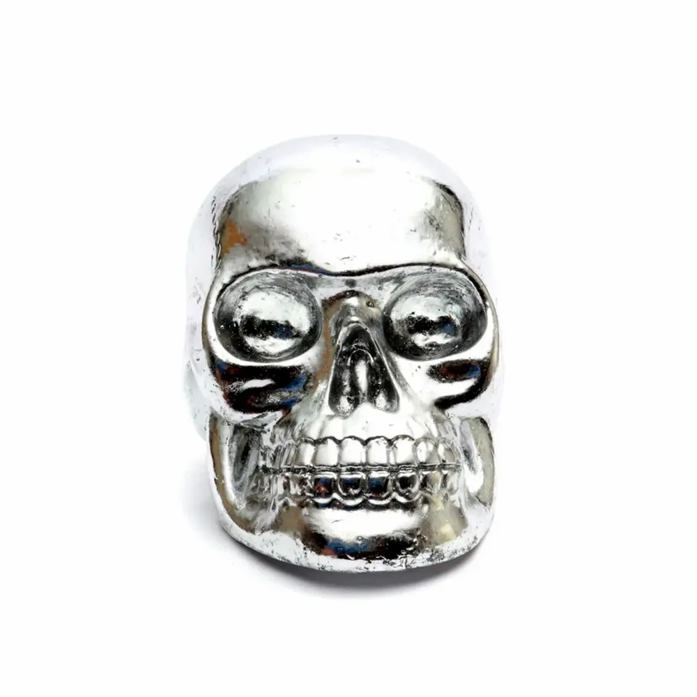 Sculptures, statuettes et miniatures - Le Resin Skull Head Crâne Silver M - BAZAR BIZAR LIVING