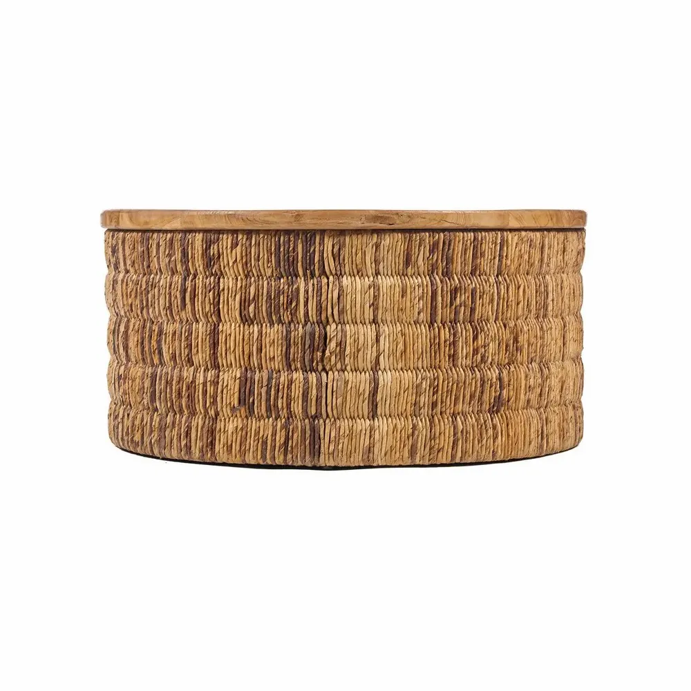 Tables basses - Table Basse Ronde Magani En Abaca - Naturel - BAZAR BIZAR LIVING