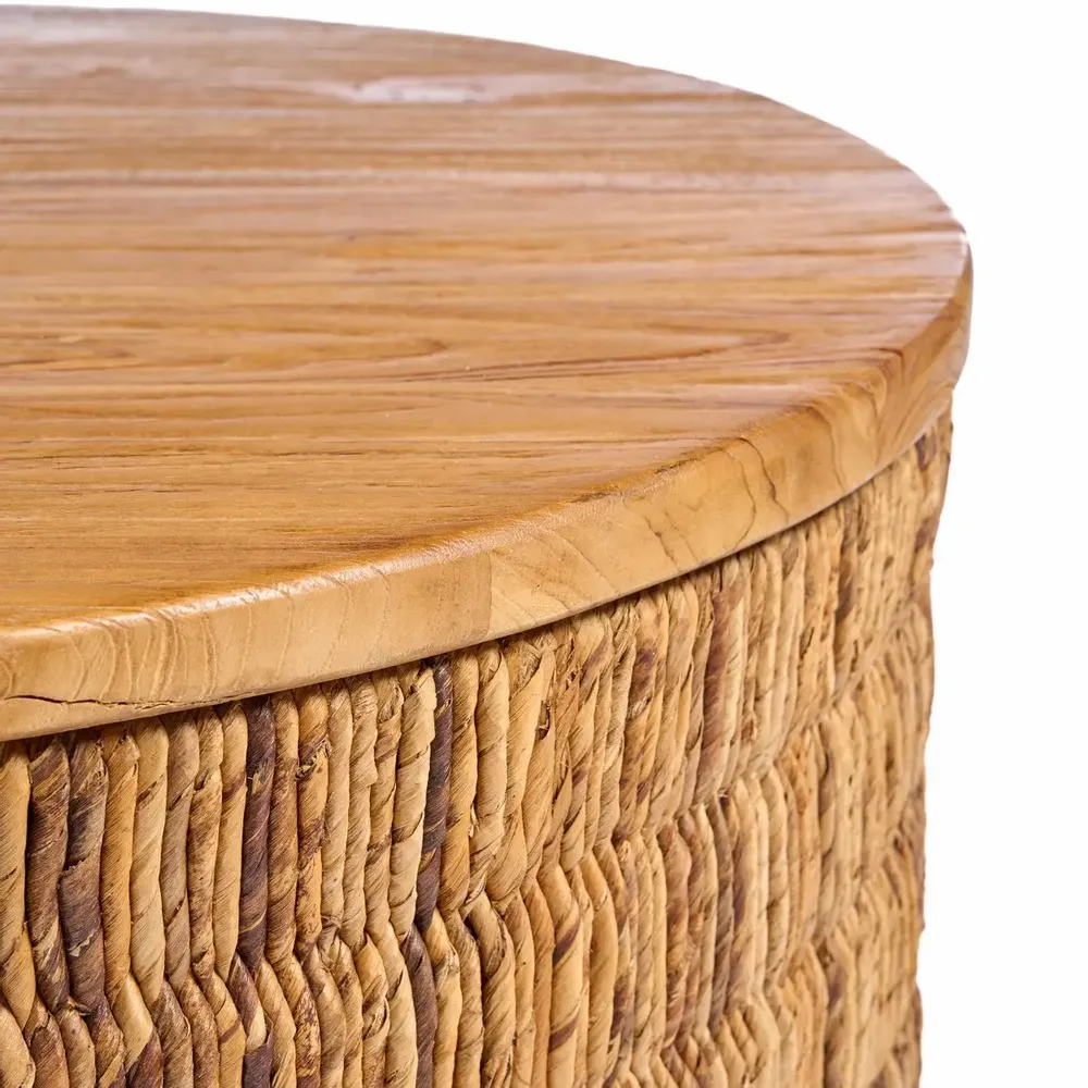 Tables basses - Table Basse Ronde Magani En Abaca - Naturel - BAZAR BIZAR LIVING