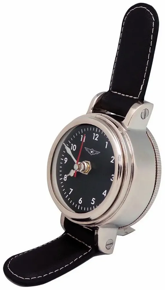 Montres et horlogerie - Montre à poser, pendulette de bureau, D.10 cm, H.19 cm - TRADE WINDS