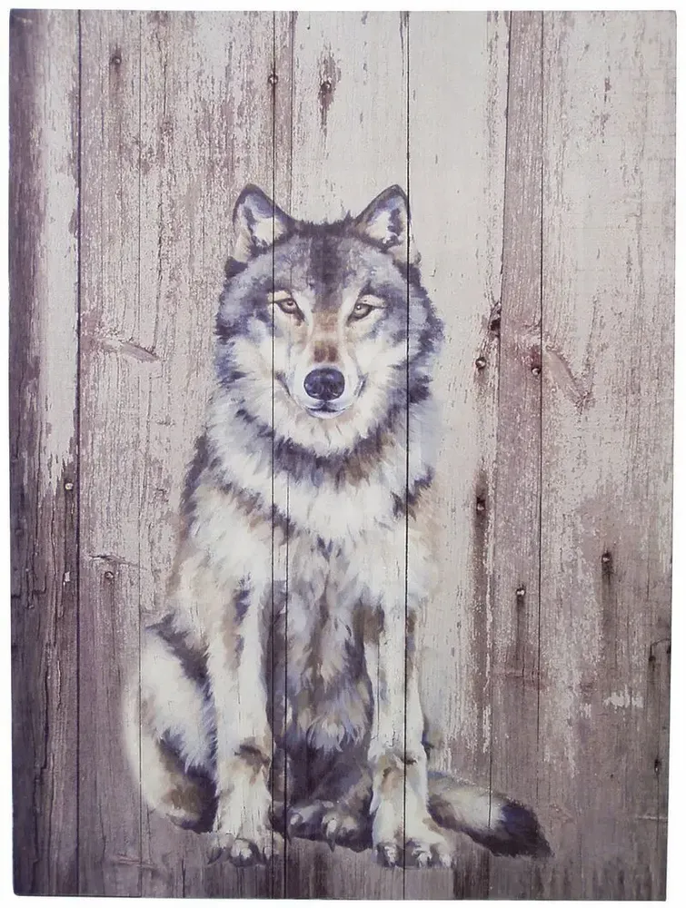 Paintings - Wolf wooden frame, (UV = 8 pcs) - dim : 13"x9"5/6 - TRADE WINDS