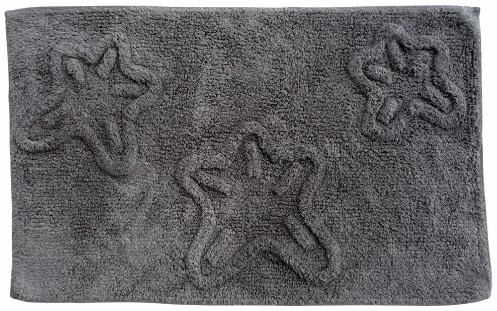 Tapis - Tapis de bain 3 étoiles de mer 50x80, gris - TRADE WINDS