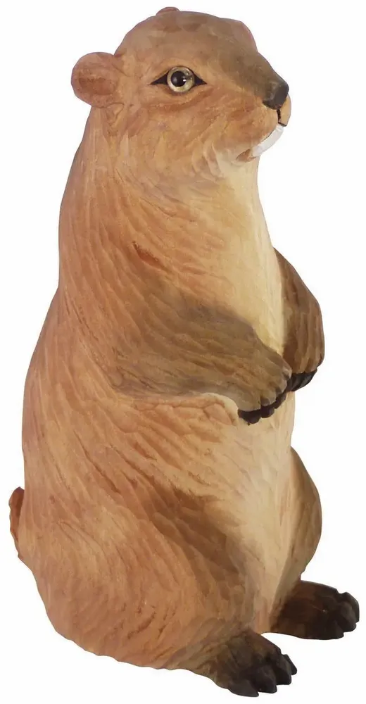 Sculptures, statuettes et miniatures - Marmotte en bois, H : 20 cm - TRADE WINDS