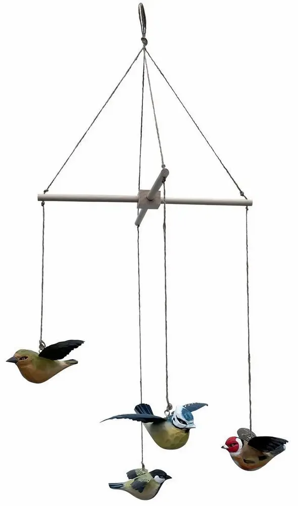 Objets déco enfant - Mobile 4 oiseaux en bois et métal diam. 40 cm - TRADE WINDS