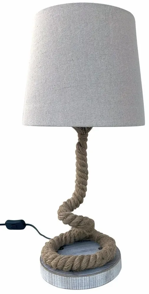 Lampes à poser - Lampe cordage en bois, H.47 cm, 230 V - E27-60W - TRADE WINDS