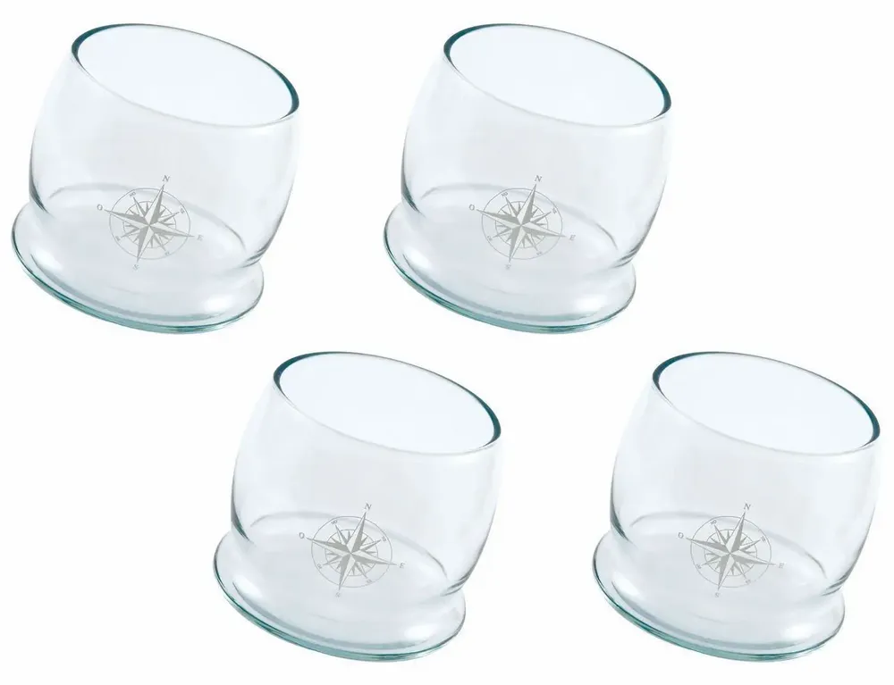 Verres - Set de 4 verres culbutos PM - Regate, H. 5,5 cm - TRADE WINDS