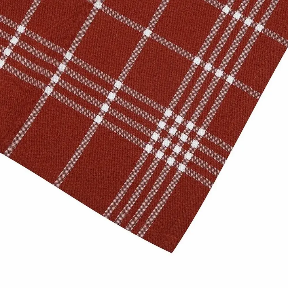 Tea towel - Torchon de cuisine recyclé Recycling , 4 motifs ,Rouille/Blanc 50x70cm - BY WILLE