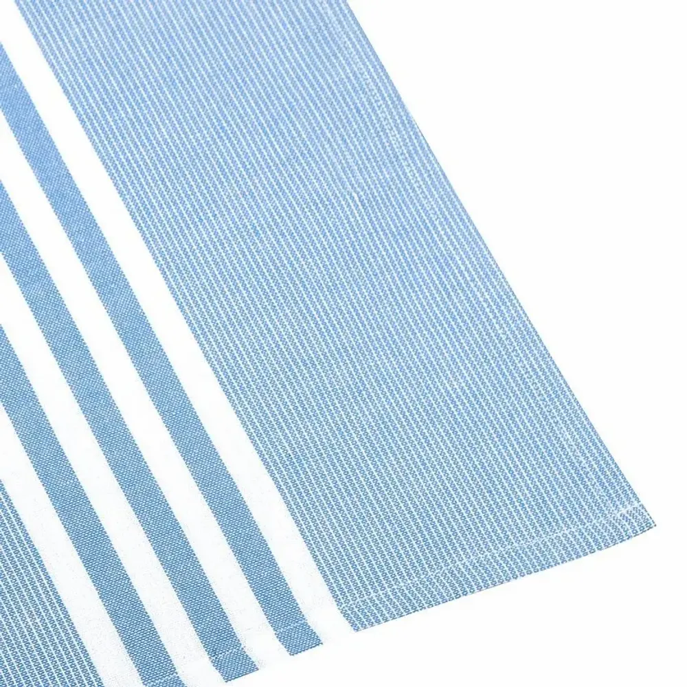 Tea towel - Torchon de cuisine recyclé Recycling , 4 motifs , Bleu C/Blanc 50x70cm - BY WILLE