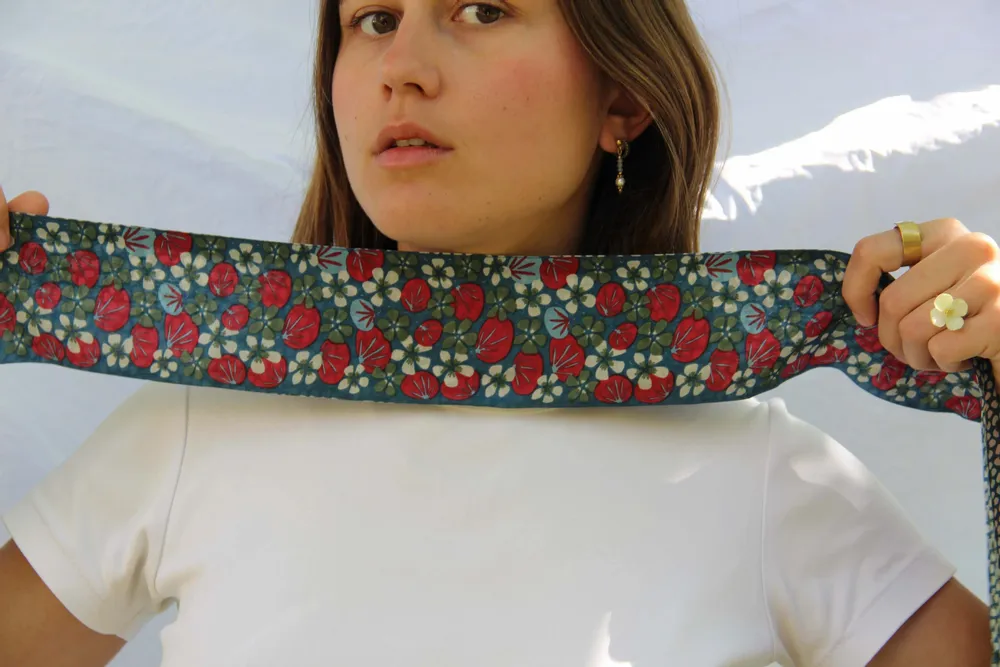 Foulards et écharpes - Foulard en Soie Les Bandeaux Slash Les Belles Vagabondes - LES BELLES VAGABONDES