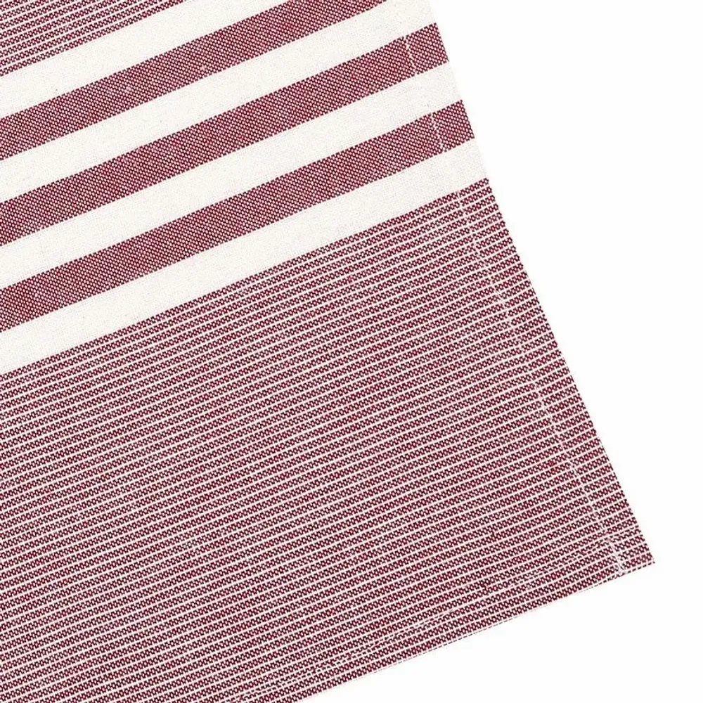 Tea towel - Torchon de cuisine recyclé Recycling , 4 motifs , Rouge/Beige 50x70cm - BY WILLE