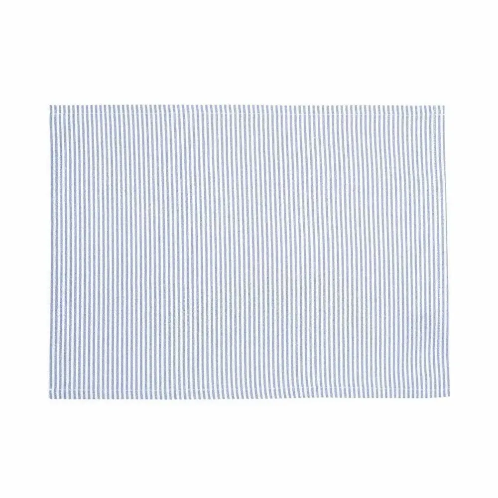 Linge de table textile - SET DE TABLE ESSUYABLE RECYCLÉ, BOSSE, GRIS BLEU/BLANC 33x45 - BY WILLE