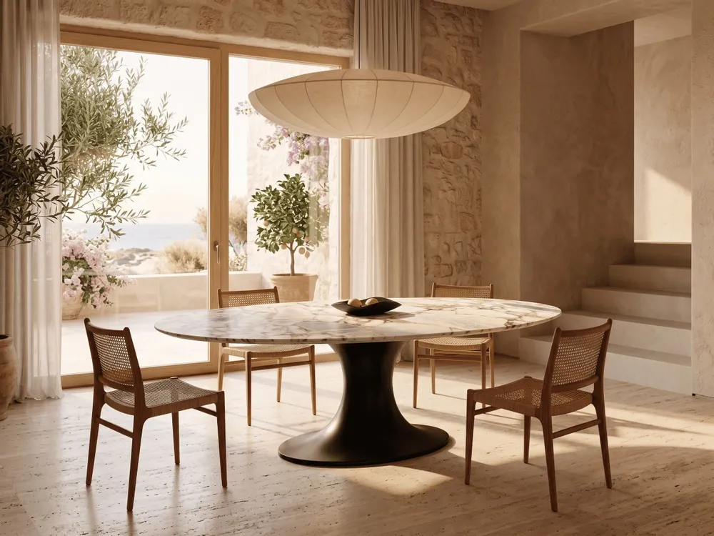 Tables Salle à Manger - Table à manger Vesia ovale - EMPREINTE DU TEMPS