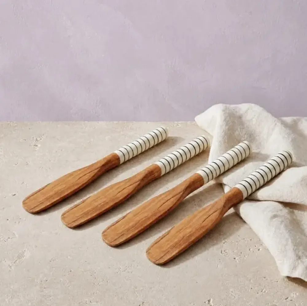 Couverts & ustensiles de cuisine - Accessoires et couverts de service en bois d'olivier et os - BE HOME