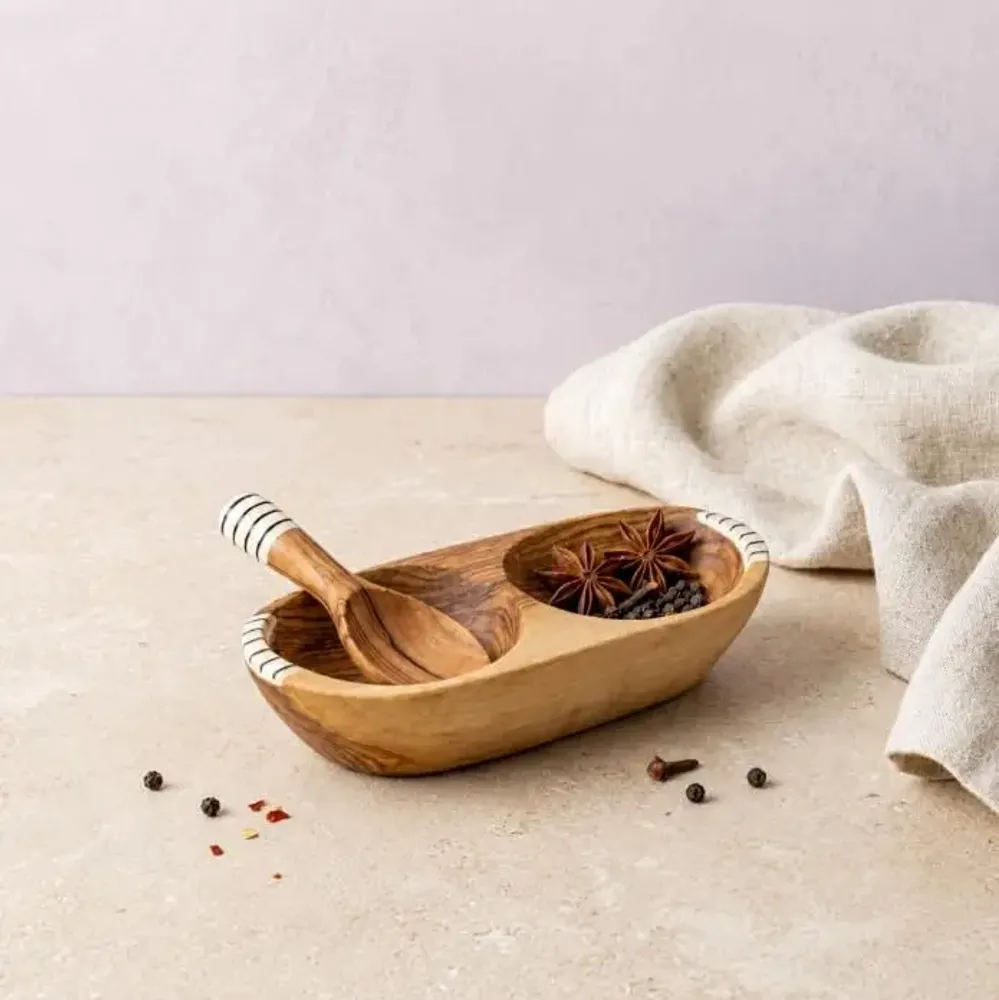 Couverts & ustensiles de cuisine - Accessoires et couverts de service en bois d'olivier et os - BE HOME