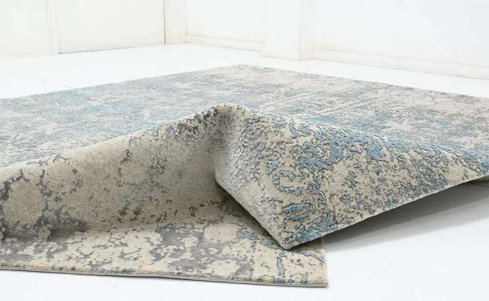 Tapis - TAPIS " RUBY BLEU AQUA " - PASSION DU TAPIS