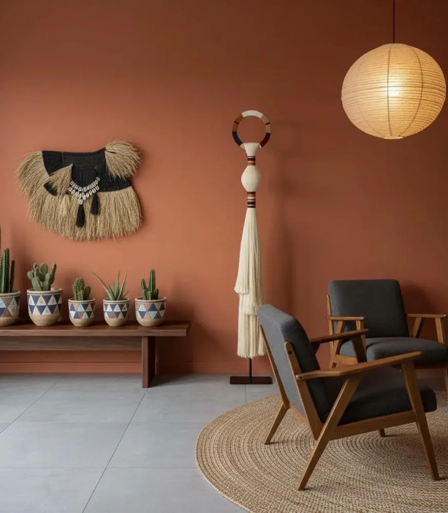 Autres décorations murales - Totem solitaire : objet sculptural sur pied fait main - SARMAL DESIGN