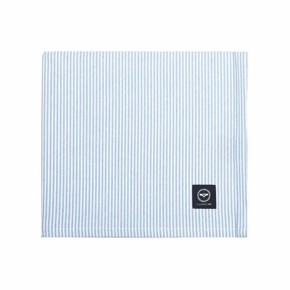 Linge de table textile - NAPPE ESSUYABLE RECYCLÉE BOSSE, BLEU CLAIR/BLANC 140x310cm - BY WILLE