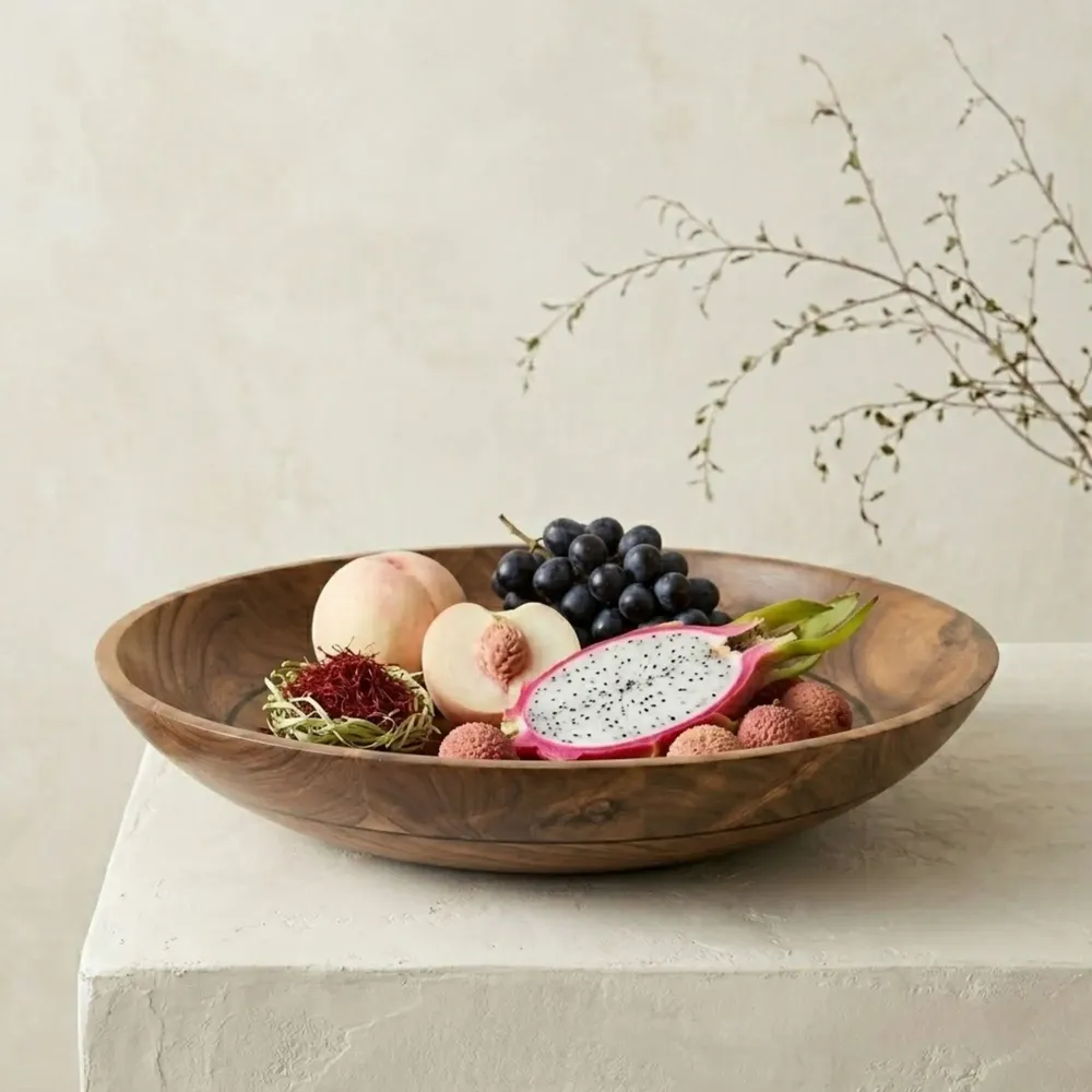 Platter and bowls - Vosso acacia salad bowls - BE HOME