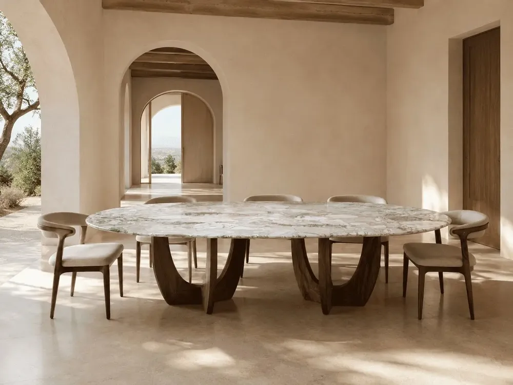 Tables Salle à Manger - Table à manger Virella - EMPREINTE DU TEMPS