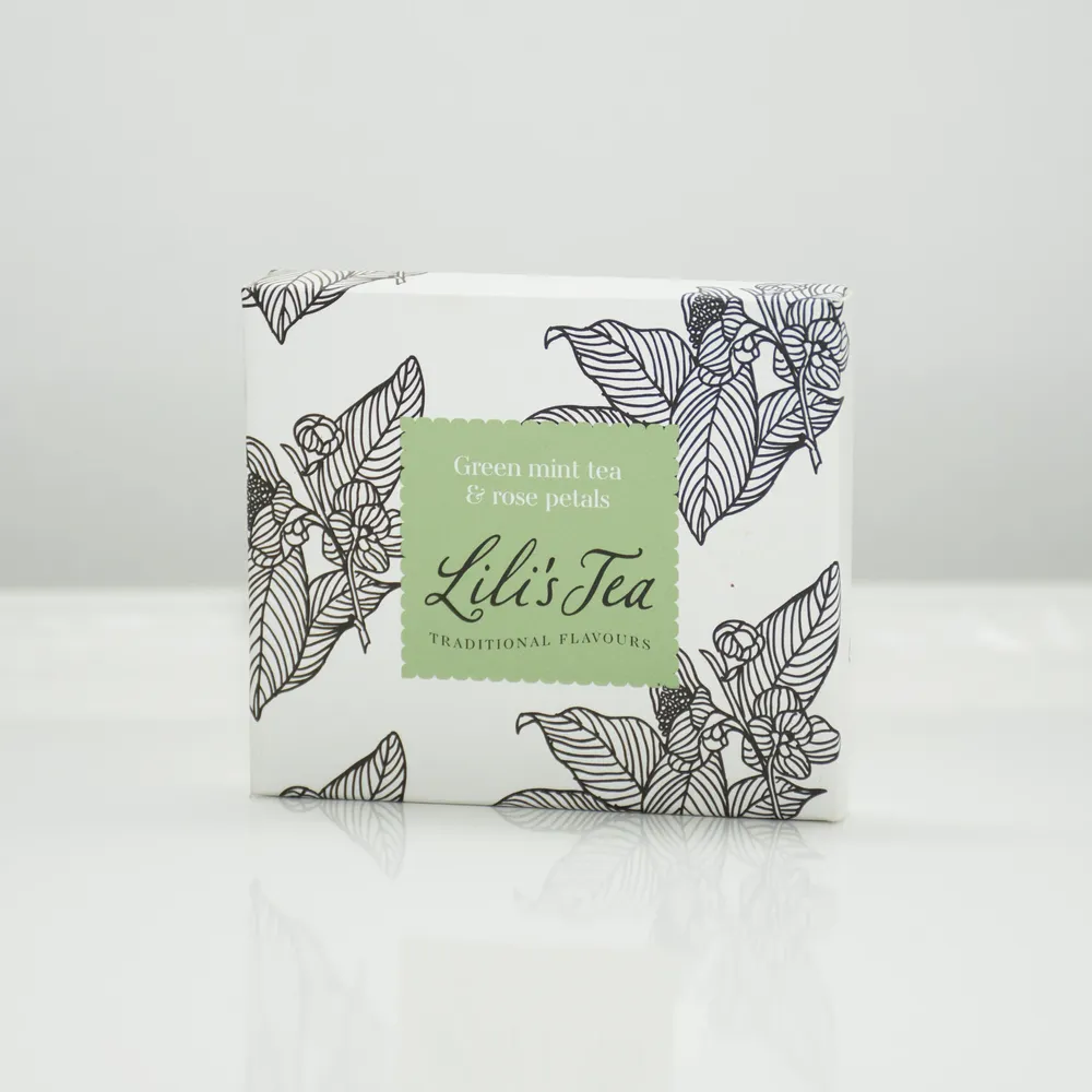 Coffee and tea - Lili's Tea Green tea with Mint and Rose petals 48 pieces - LILI'S TEA