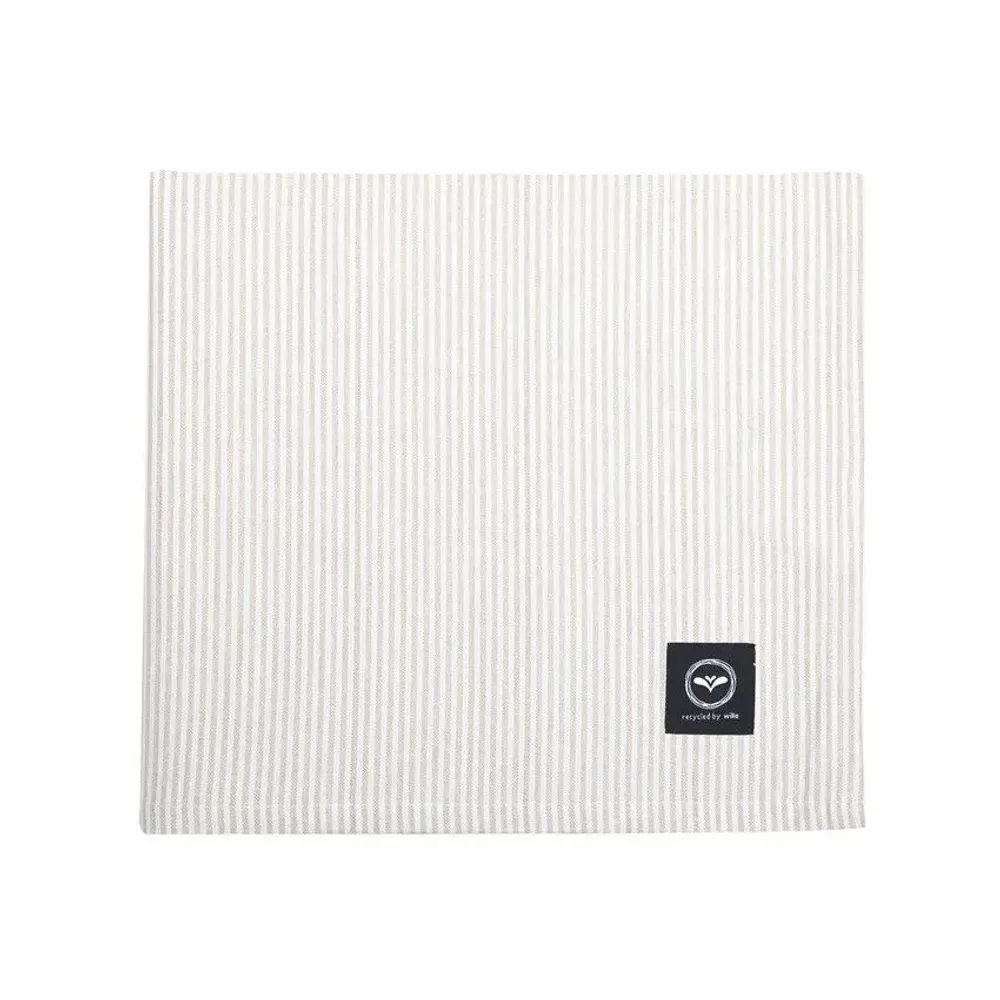 Table linen - NAPPE ESSUYABLE RECYCLÉE BOSSE, LIN/BLANC 140x310cm - BY WILLE