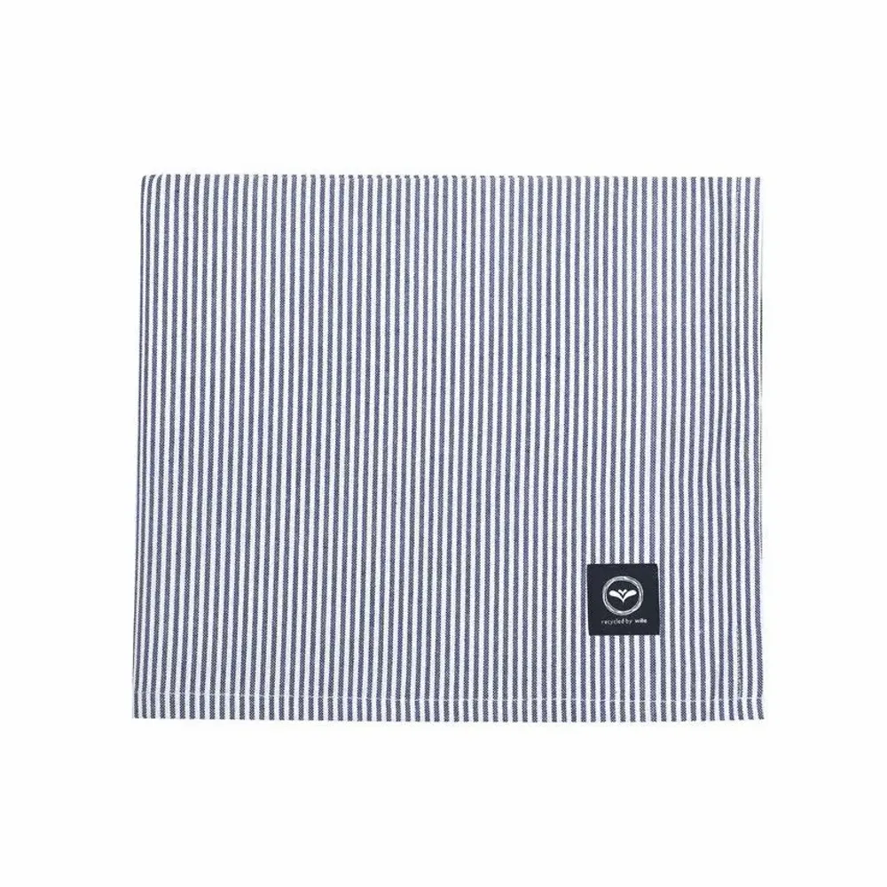 Table linen - NAPPE ESSUYABLE RECYCLÉE BOSSE, BLEU MARINE/BLANC 140x310cm - BY WILLE