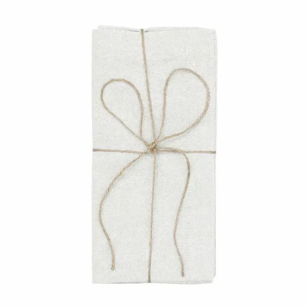 Linge de table textile - SERVIETTE RECYCLÉE 2-PACK ELIN, BEIGE 45x45cm - BY WILLE