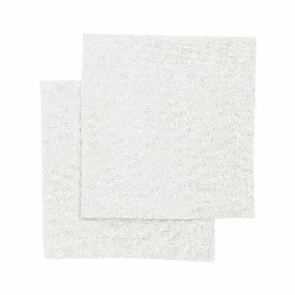 Linge de table textile - SERVIETTE RECYCLÉE 2-PACK ELIN, BEIGE 45x45cm - BY WILLE