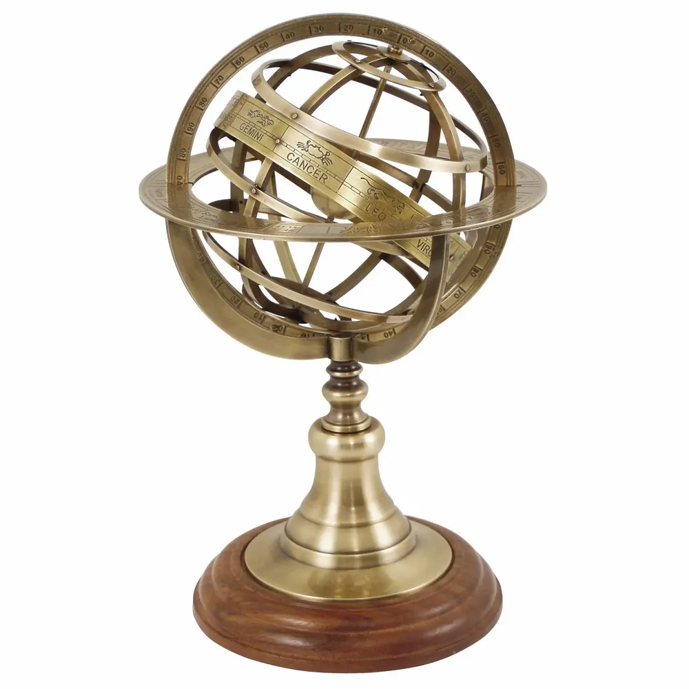 Objets de décoration - Sphère armillaire laiton vieilli - H.30 cm - TRADE WINDS