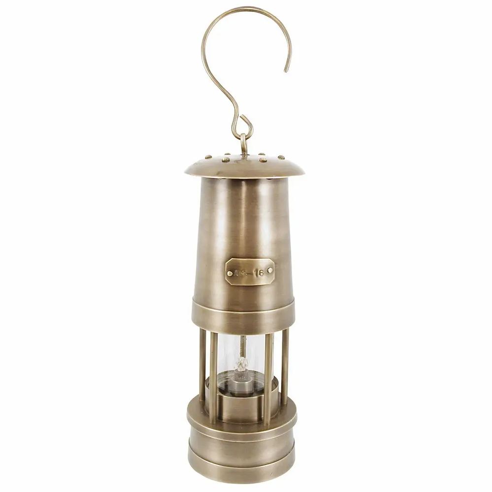 Objets de décoration - Lampe de mineur laiton vieilli 22cm - TRADE WINDS