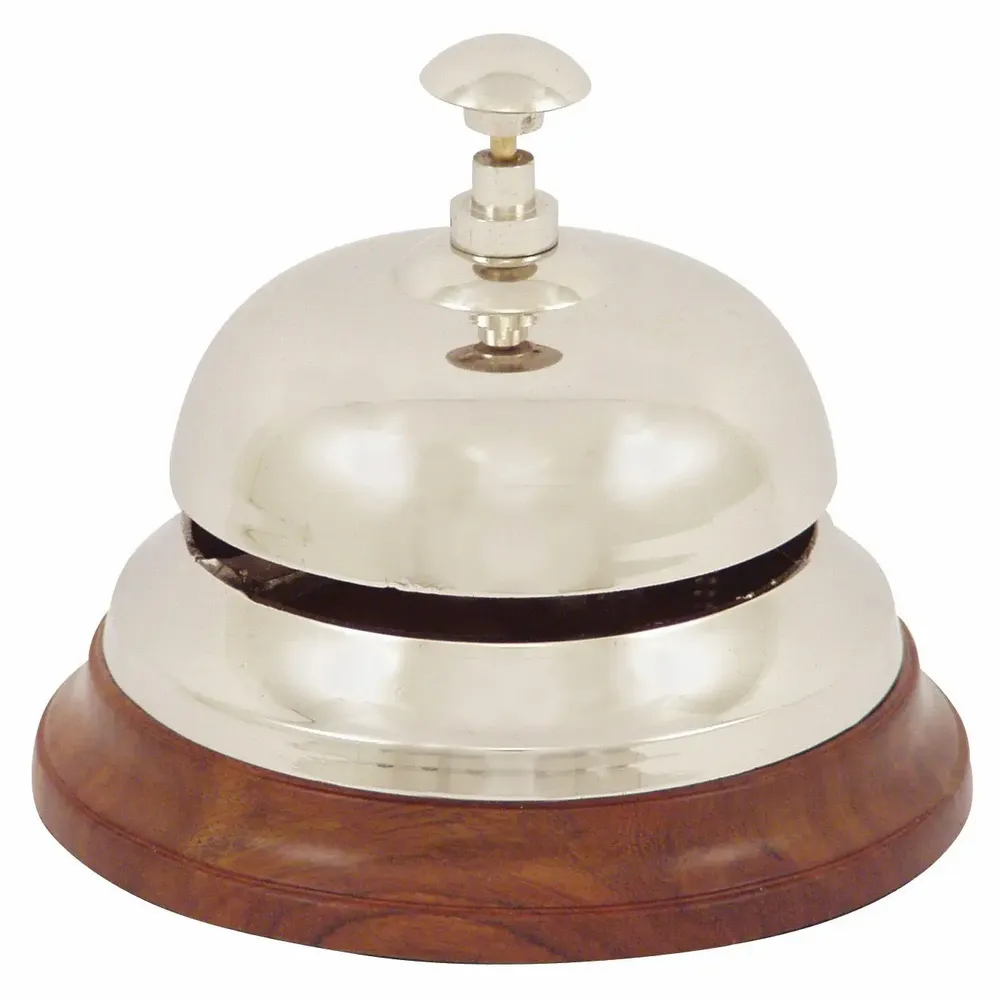 Objets de décoration - Cloche de comptoir, finition L nickelé, diam. 11 cm - TRADE WINDS