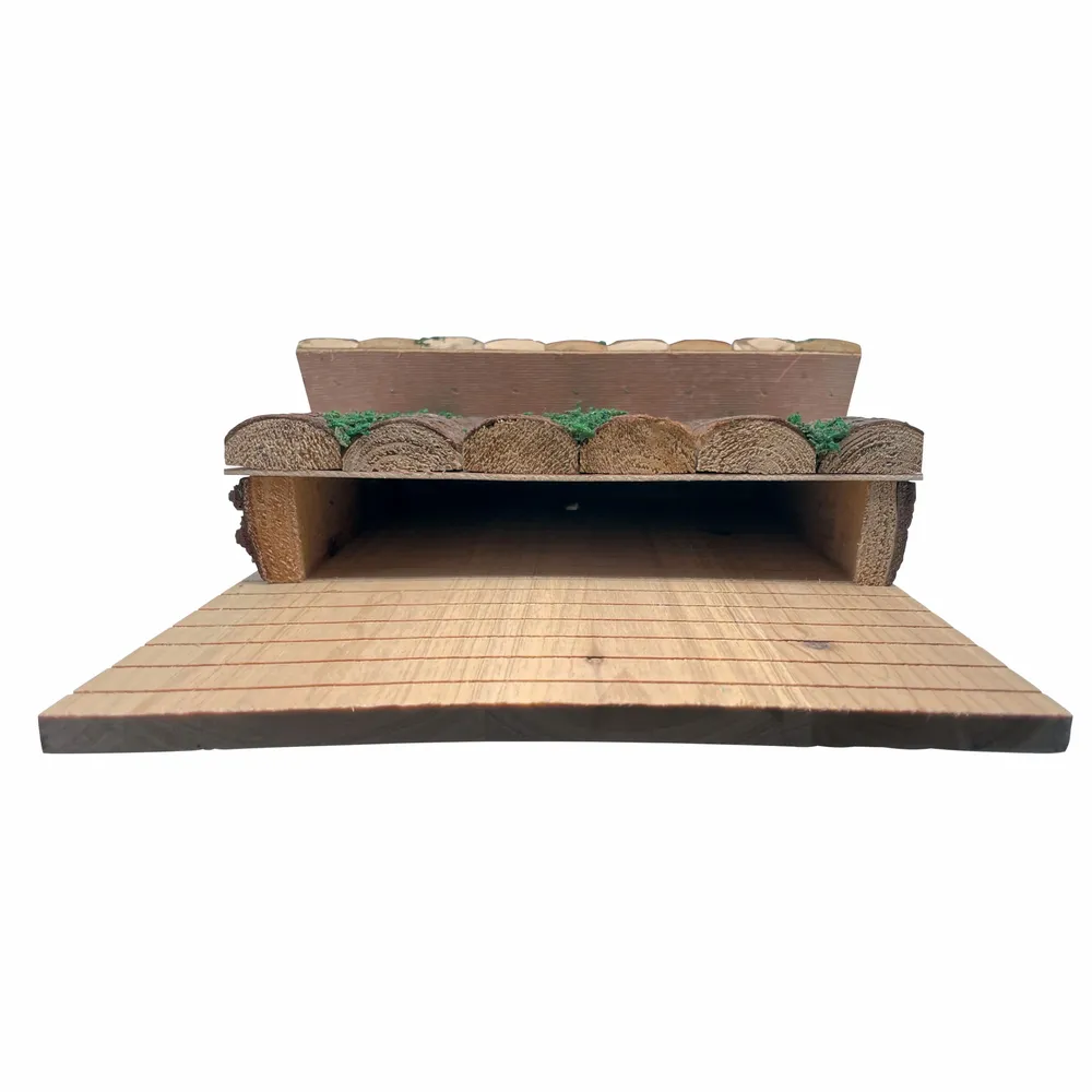 Ornaments - Bat house in fir wood, H : 15"1/3 x l. 12"1/2 x depth 4"1/3 - TRADE WINDS